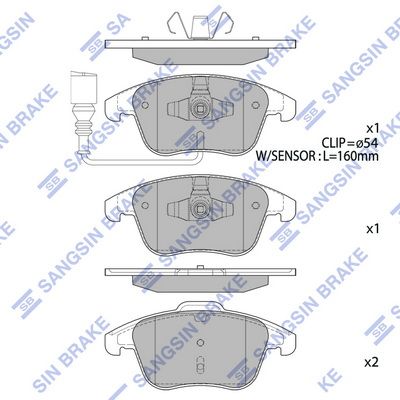 Колодки тормозные VAG Q3 TIGUAN 07- перед.